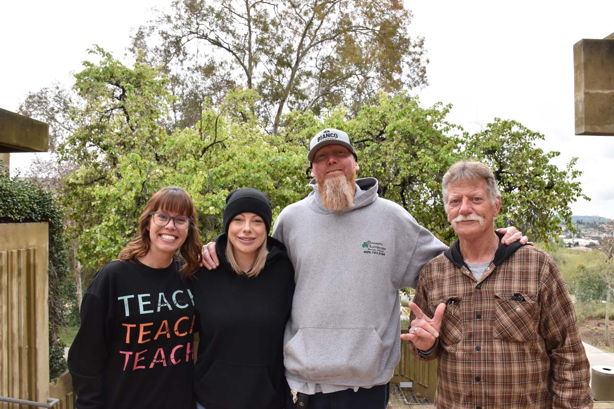 Breanna Brighton, Amanda Dingfelder, and her boyfriend with David