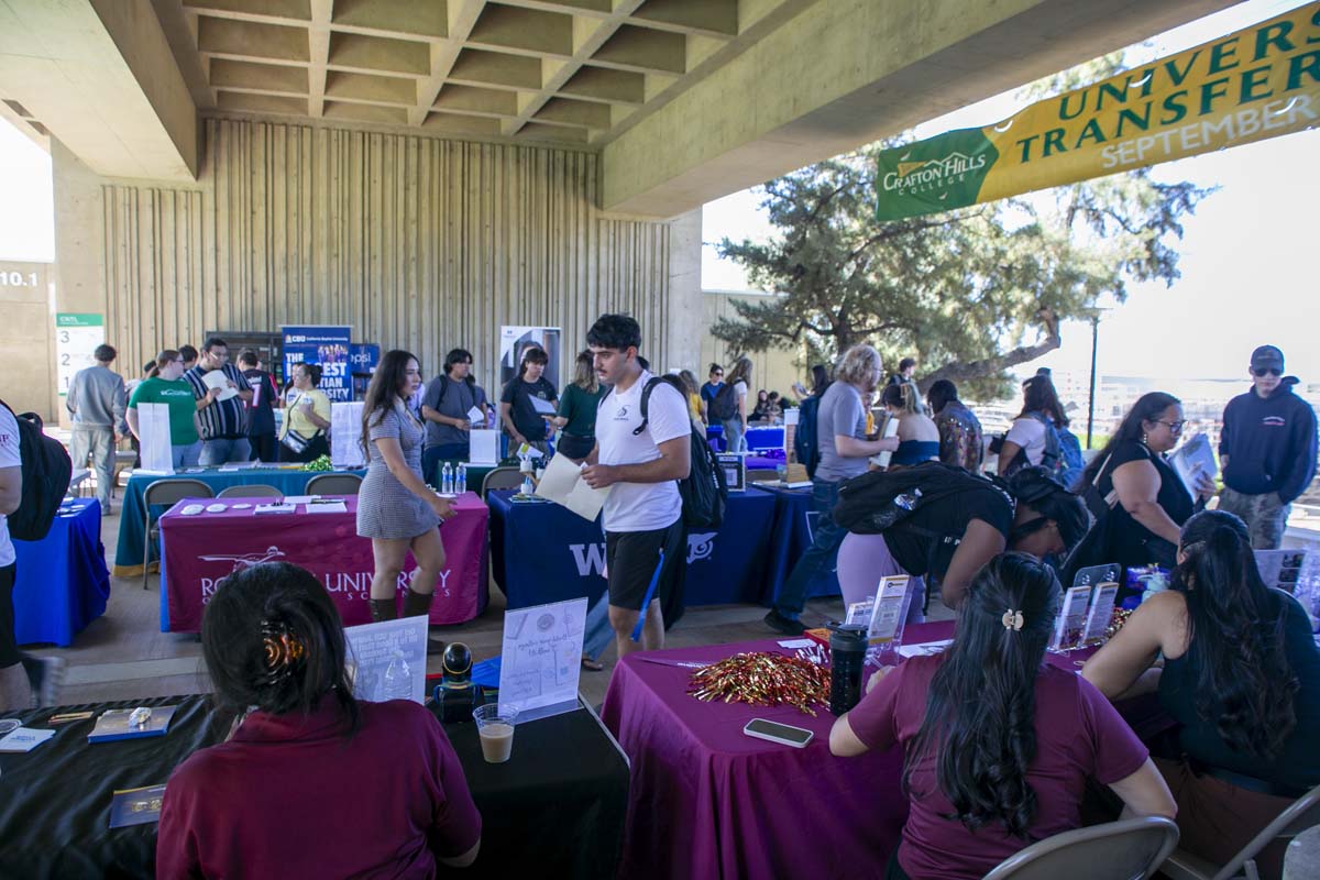 Students at University Transfer Fair