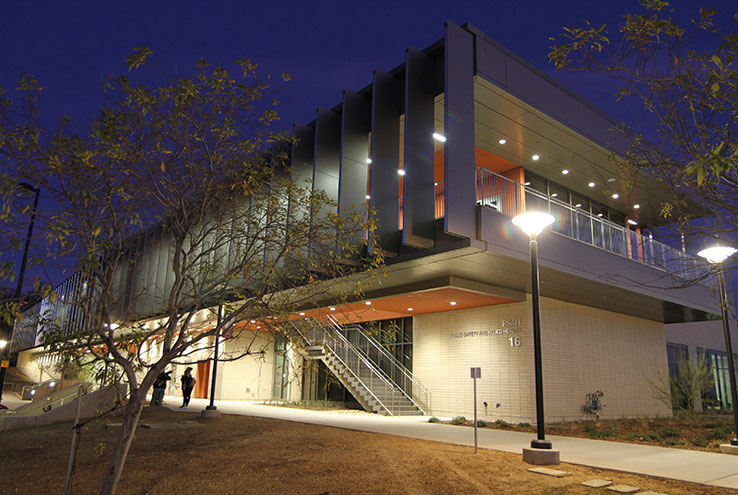 Photo of PSAH building in the evening