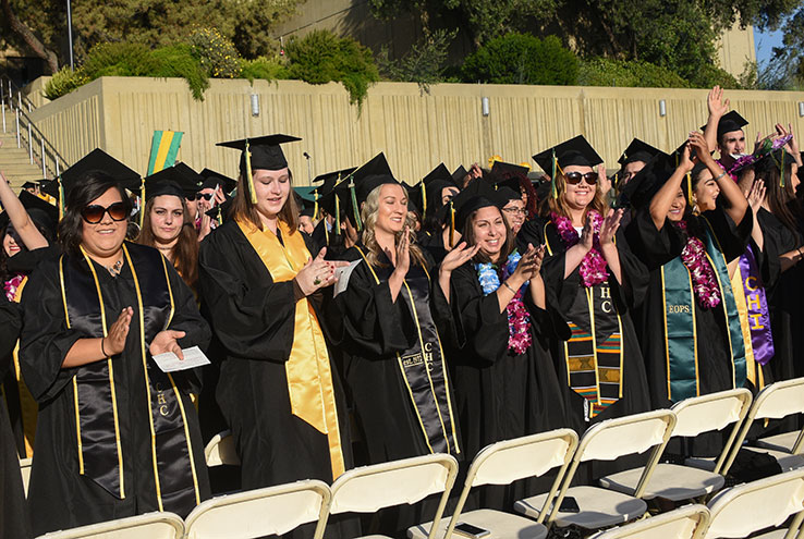 Students at Commencement