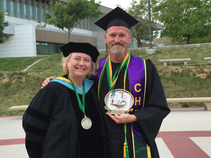 President Cheryl Marshall and President’s Award Recipient, Wes Stevens.