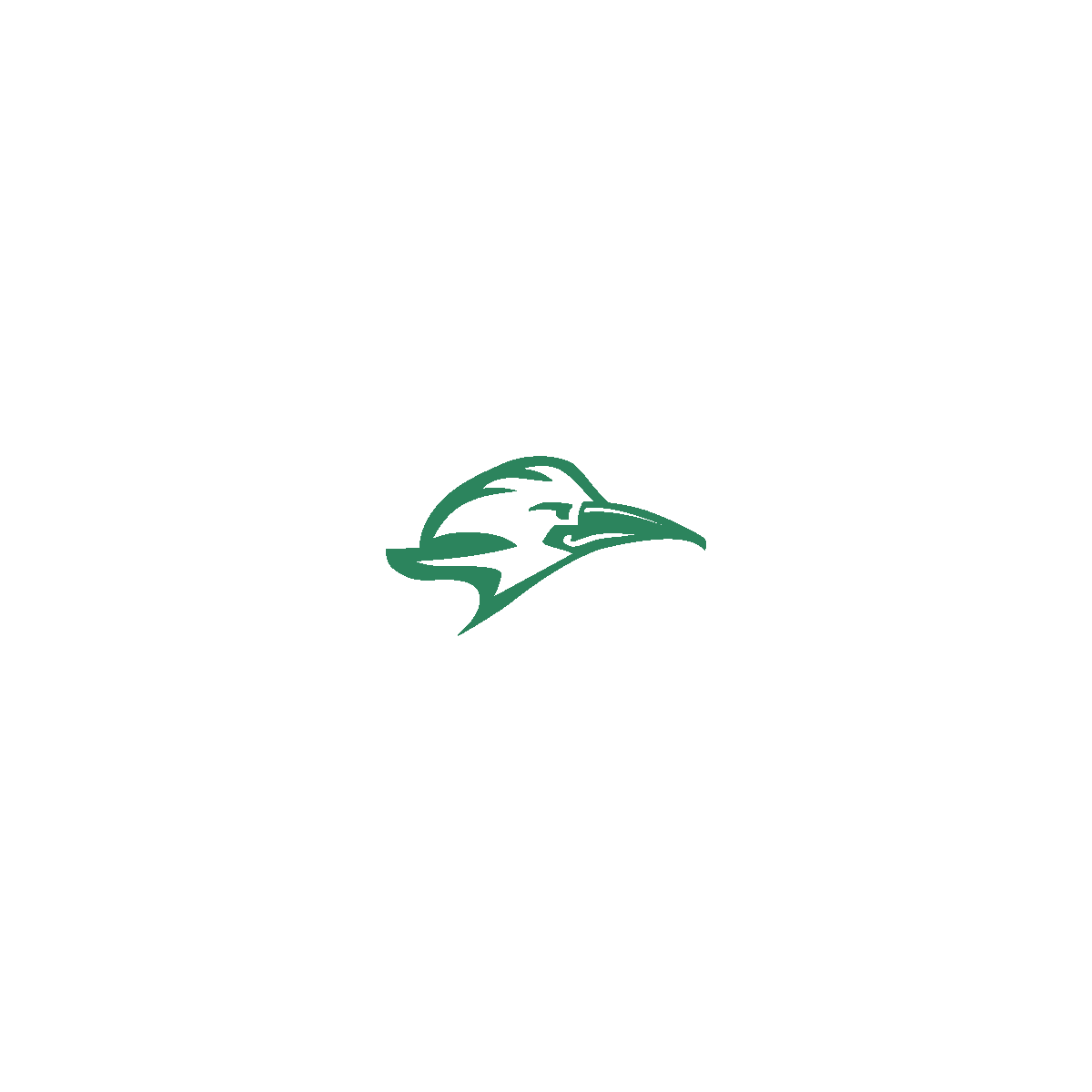 Athletics mascot head - green
