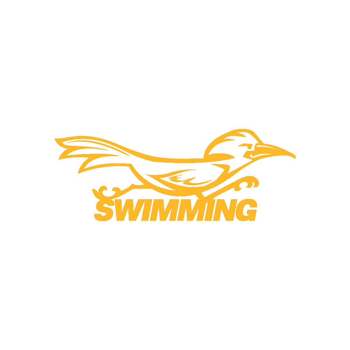 Swimming mascot - yellow