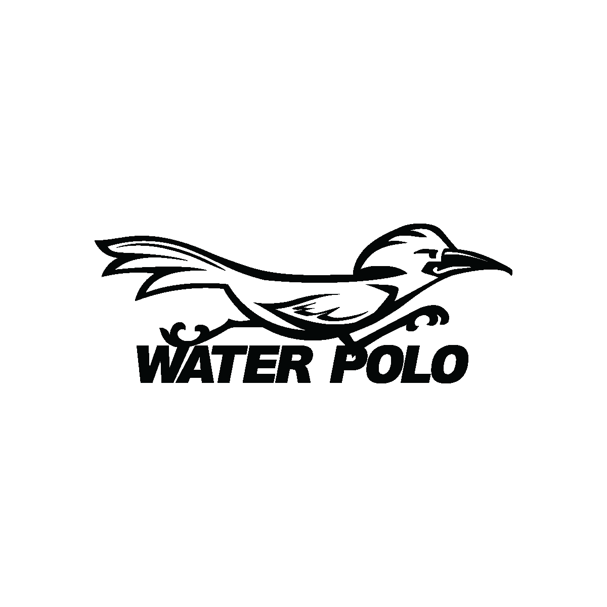 Water Polo mascot - black