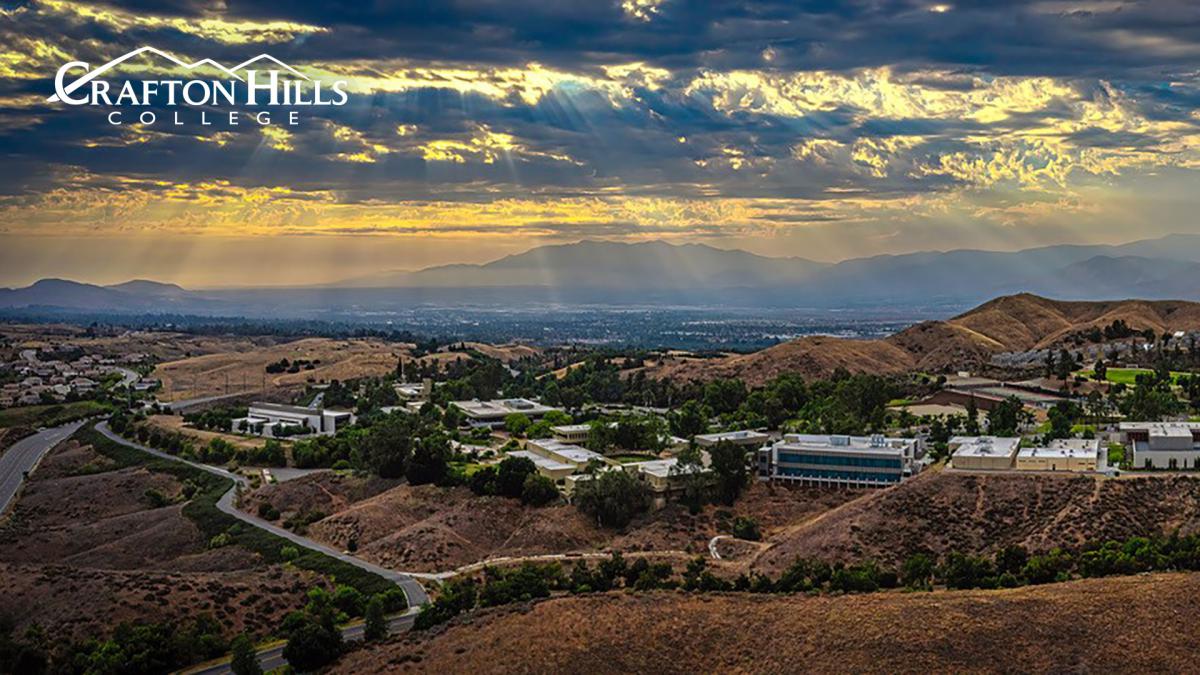 Crafton Hills with sunbeams