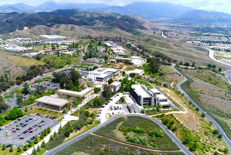 Aerial view of campus