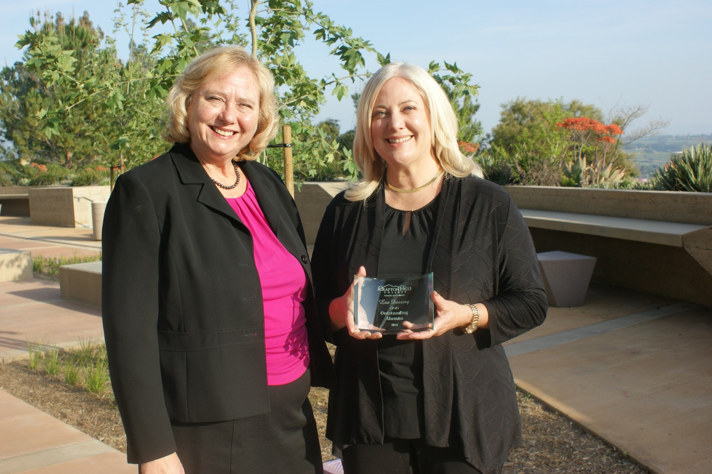 President Cheryl Marshall and Lea Deesing