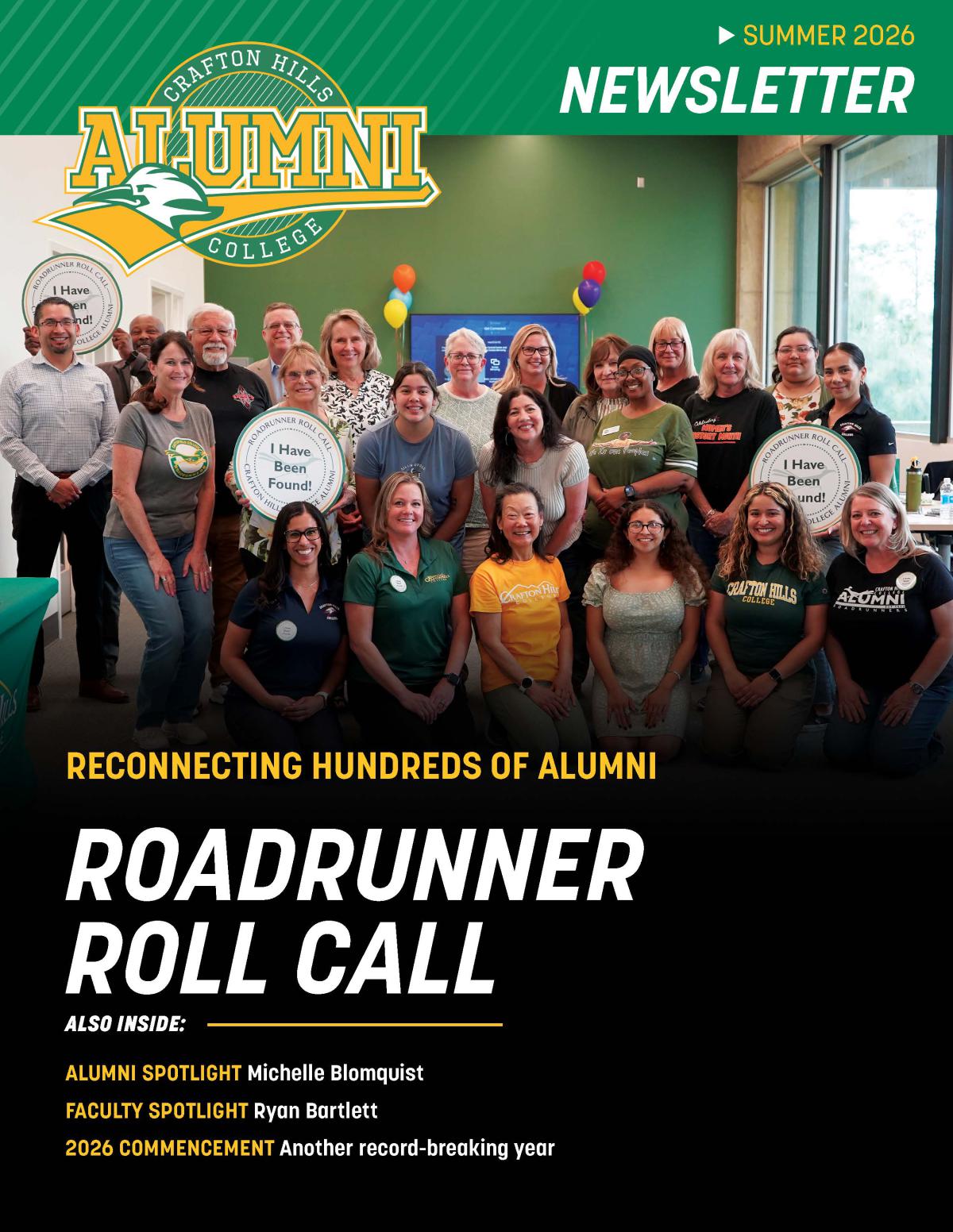 Summer 2026 Alumni Newsletter Cover:Reconnecting Hundreds of Alumni