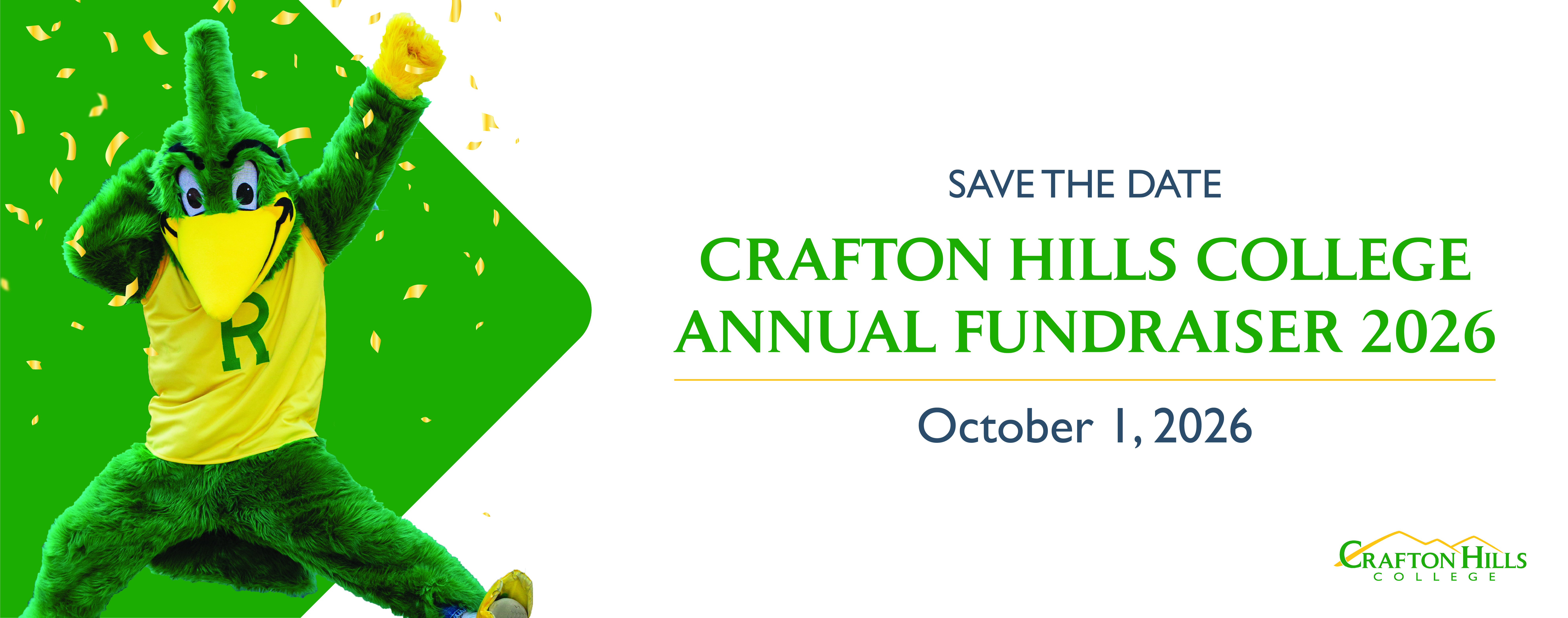 Save the Date: Crafton Hills College Annual Fundraiser: October 1, 2026
