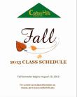 Fall 2013 Class Schedule